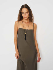 Glenna Silk Dress - Morel