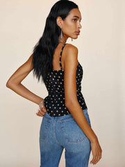 Clayten Linen Top - Ritz Dot