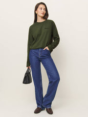 Patagonia M's L/s P-6 Logo Responsibili-tee - Torrey Pine Green