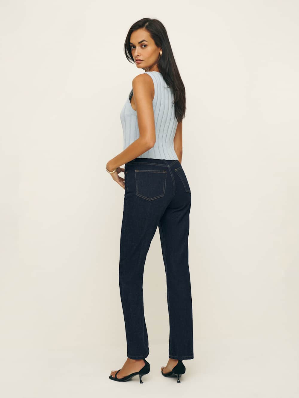 Cynthia High Rise Straight Jeans - Ondine