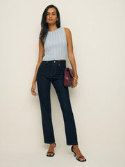 Cynthia High Rise Straight Jeans - Ondine