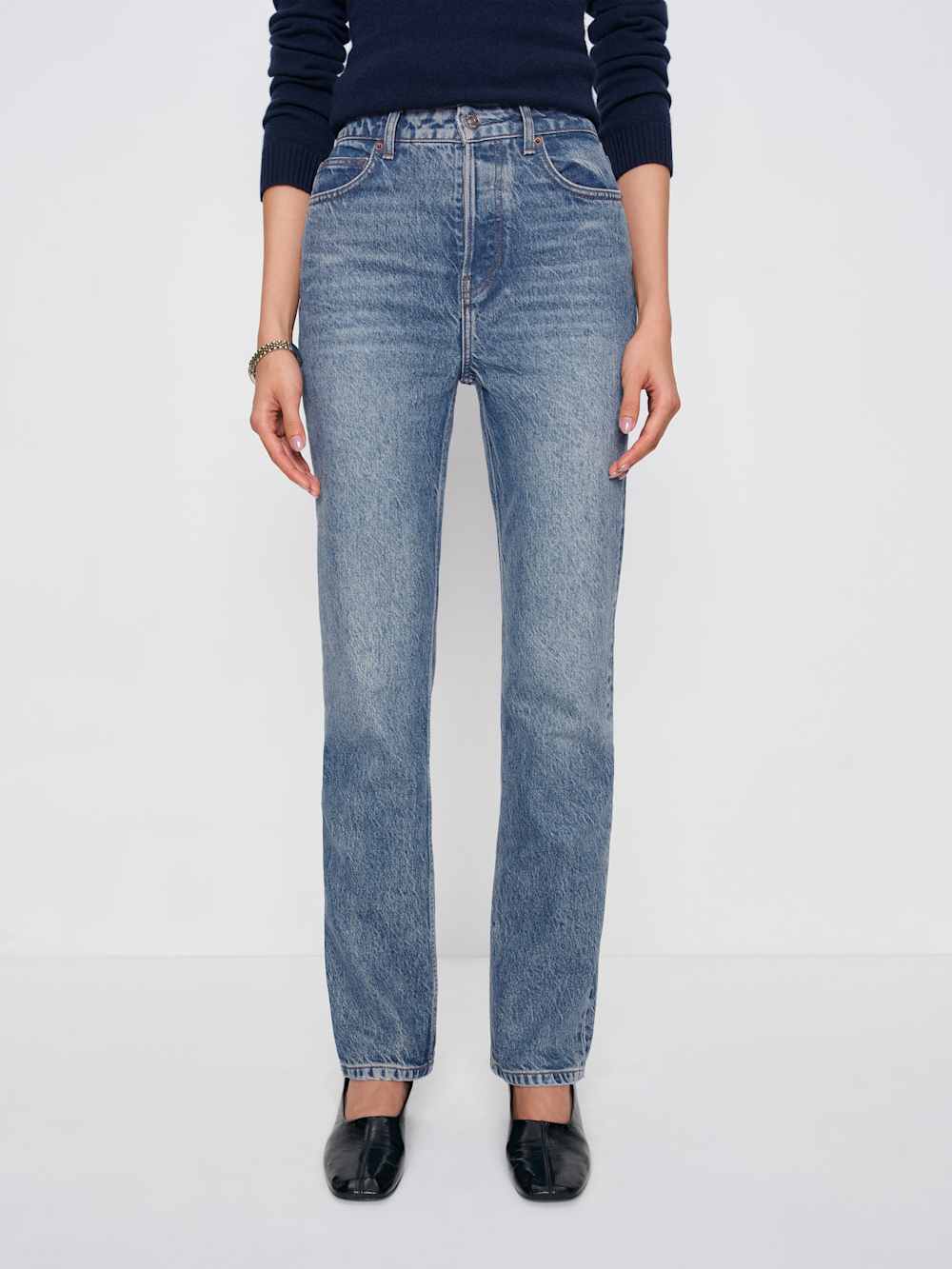 Cynthia High Rise Straight Jeans - Colorado