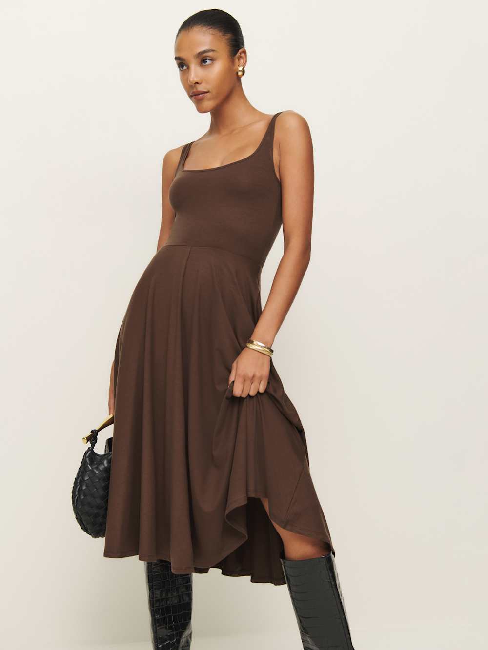 Rou Knit Dress - Cafe