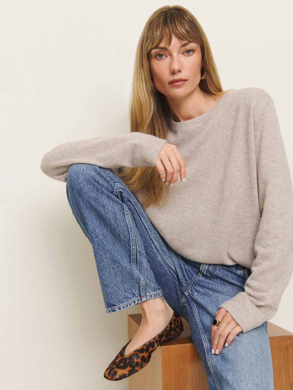 Cashmere Boyfriend Sweater - Barley