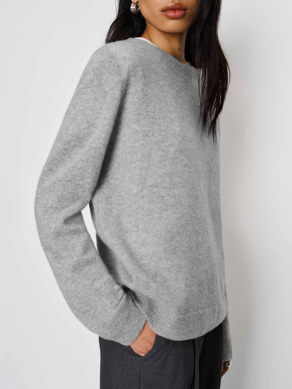 Cashmere Boyfriend Sweater - Granite