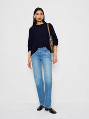Cashmere Boyfriend Sweater - Navy