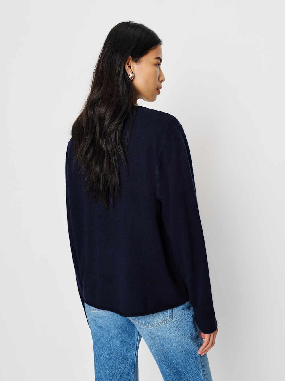 Cashmere Boyfriend Sweater - Navy