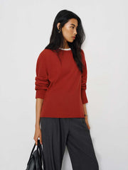Cashmere Boyfriend Sweater - Sundried Tomato