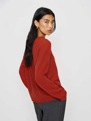 Cashmere Boyfriend Sweater - Sundried Tomato