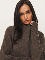 Cashmere Boyfriend Sweater - Walnut