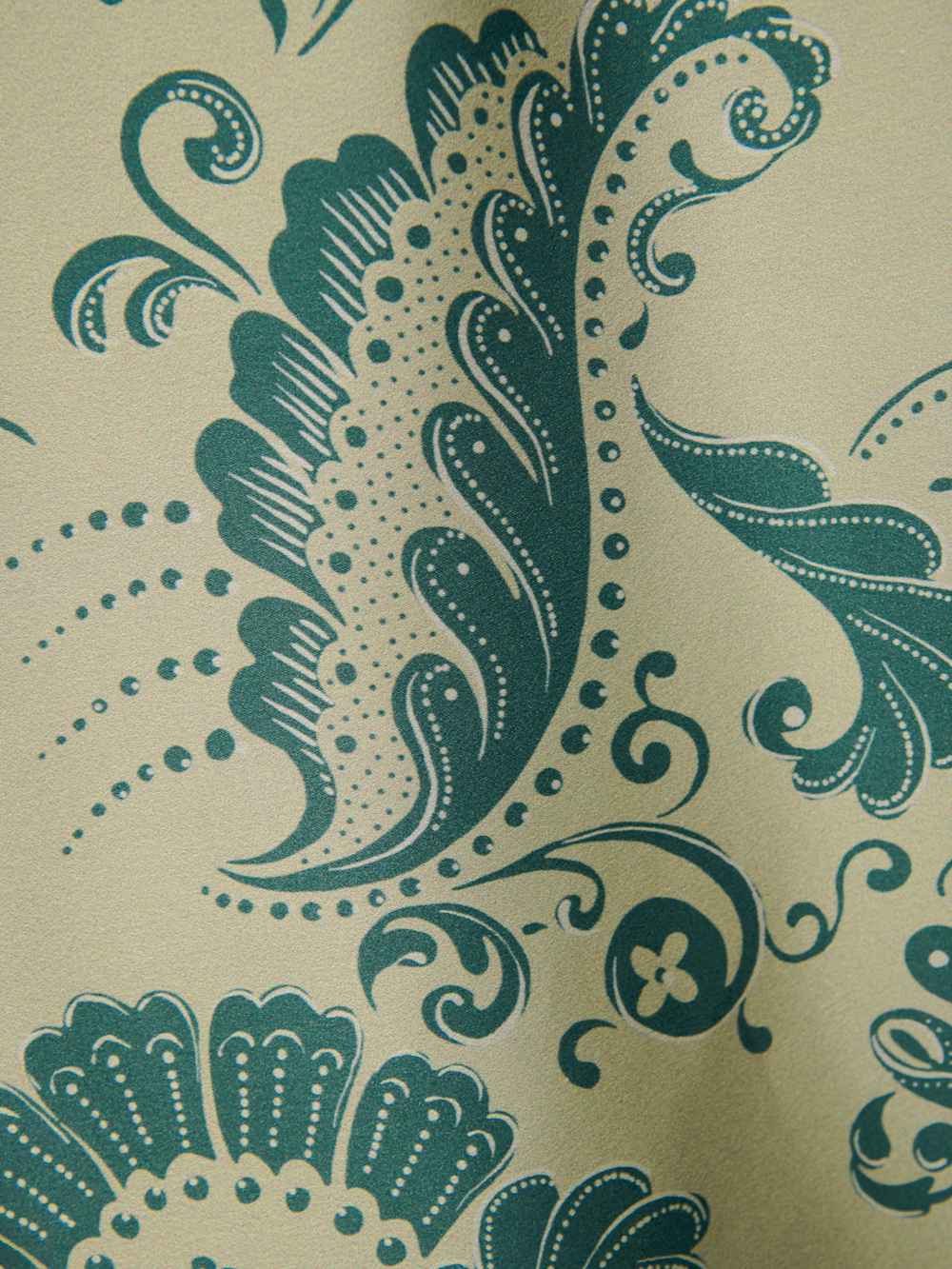 Frankie Silk Dress - Sage Border