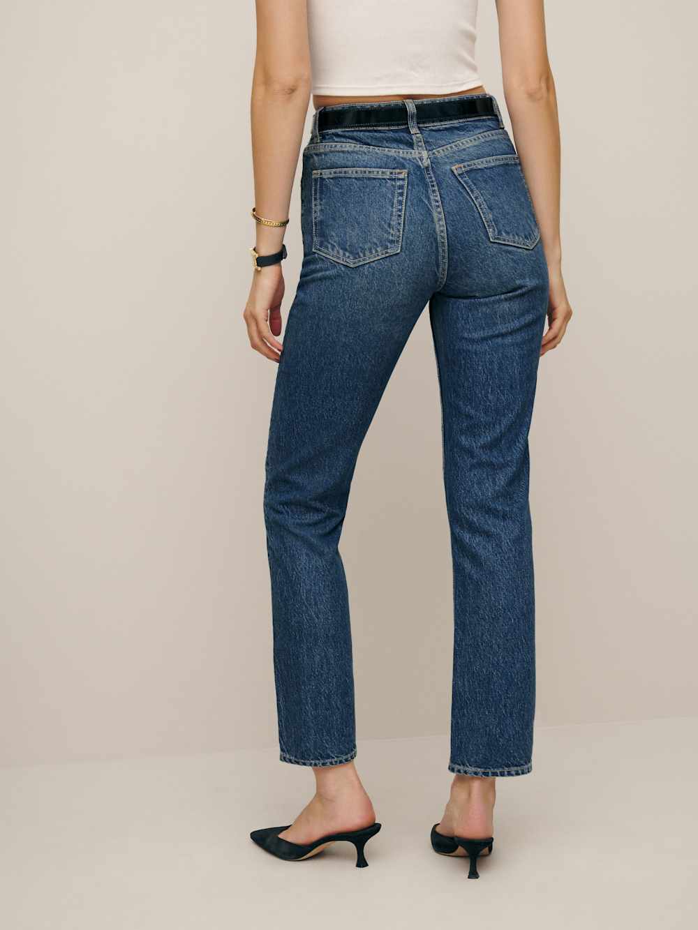Cynthia High Rise Straight Cropped Jeans - Lanier