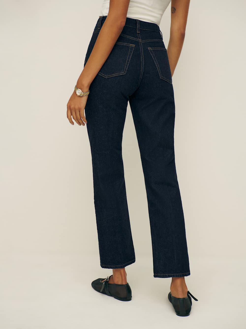Cynthia High Rise Straight Cropped Jeans - Ondine