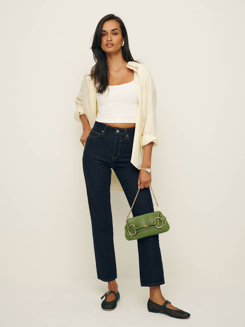 Cynthia High Rise Straight Cropped Jeans - Ondine