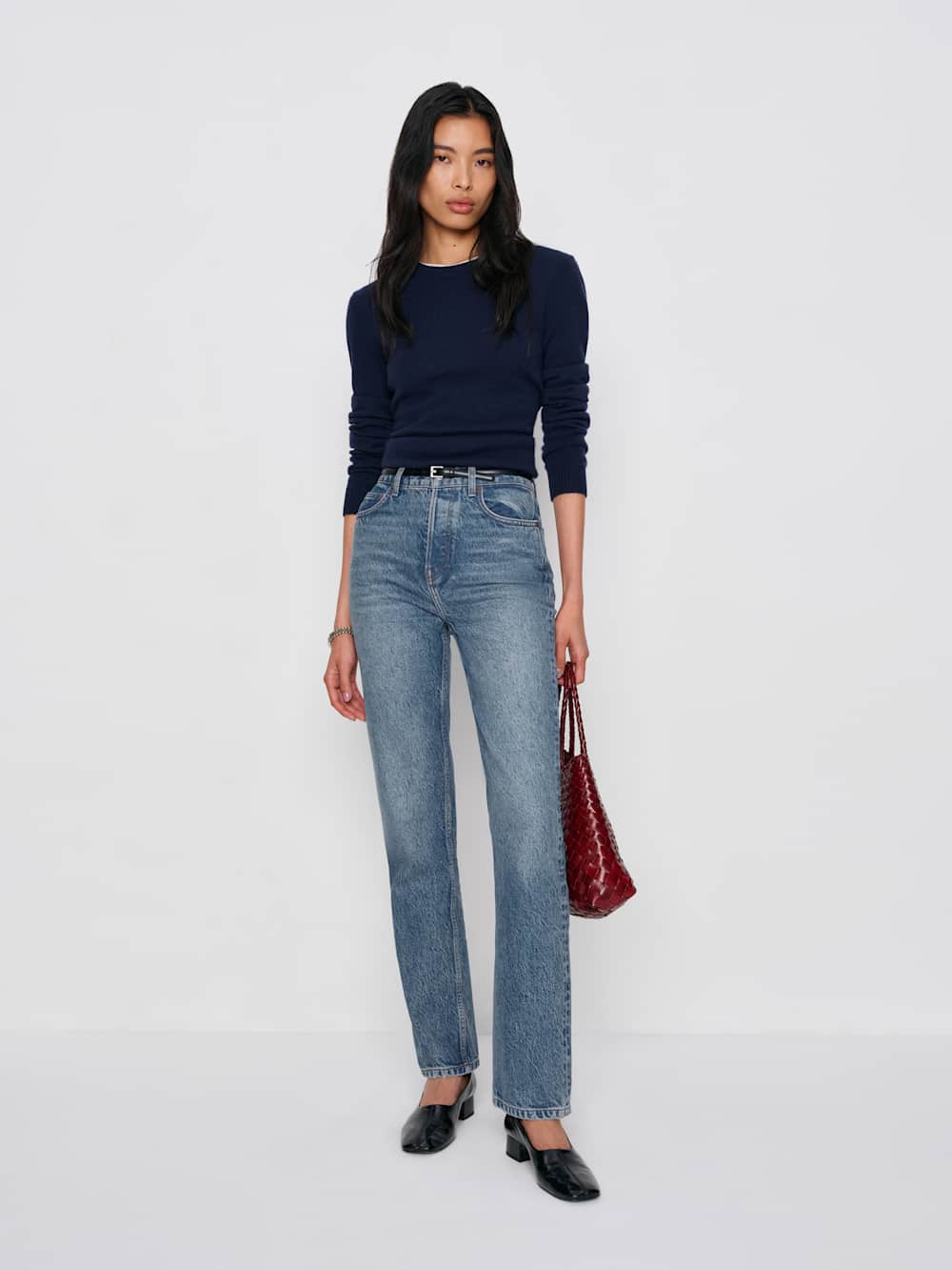 Cynthia High Rise Straight Cropped Jeans - Colorado