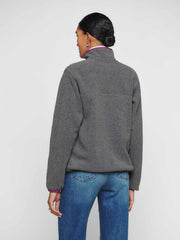 Patagonia W's Synchilla Snap-t Pullover - Nickel W/ Amaranth Pink