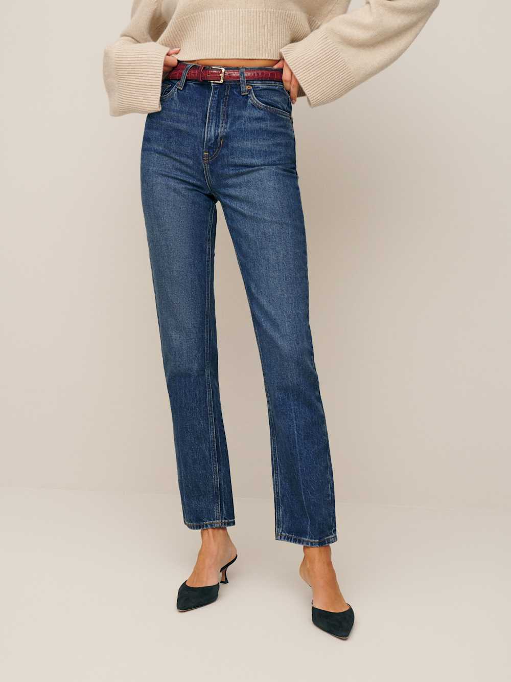Liza Ultra High Rise Straight Jeans - Icarian