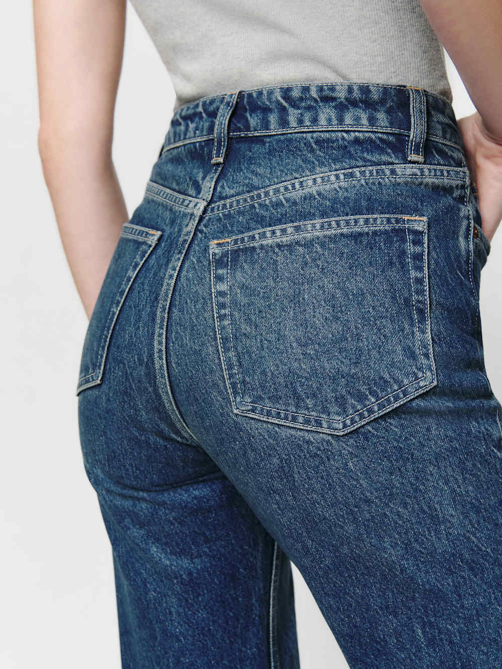 Cynthia High Rise Straight Long Jeans - Lanier