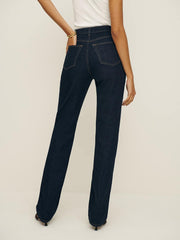 Cynthia High Rise Straight Long Jeans - Ondine