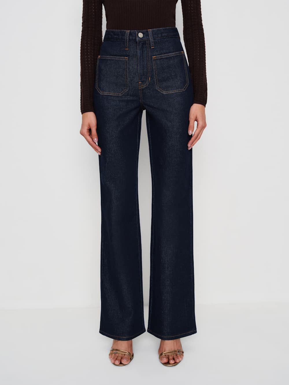 Alyssa Stretch High Rise Wide Leg Jeans - Seneca