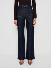 Alyssa Stretch High Rise Wide Leg Jeans - Seneca