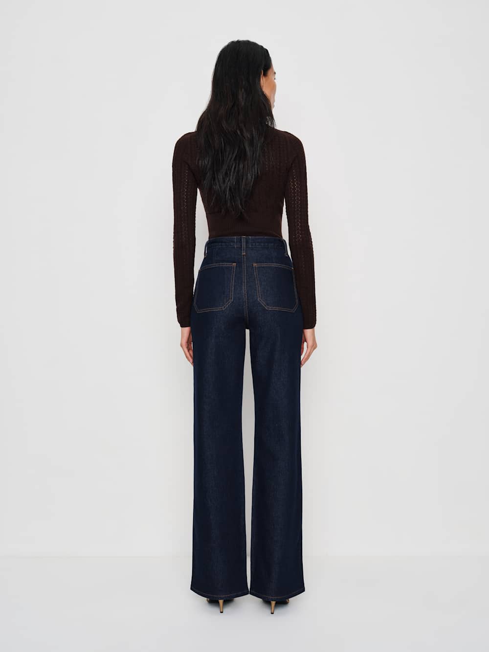 Alyssa Stretch High Rise Wide Leg Jeans - Seneca
