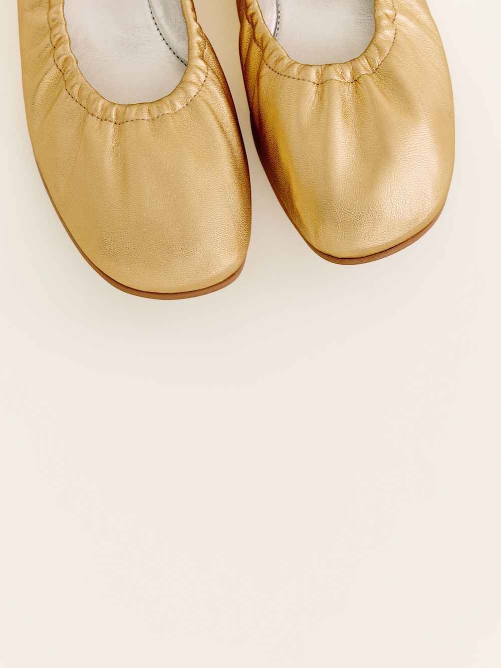 Buffy Ruched Ballet Flat - Vintage Gold