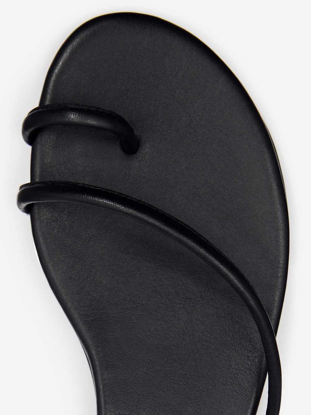 Ludo Toe Ring Strappy Flat Sandal - Black