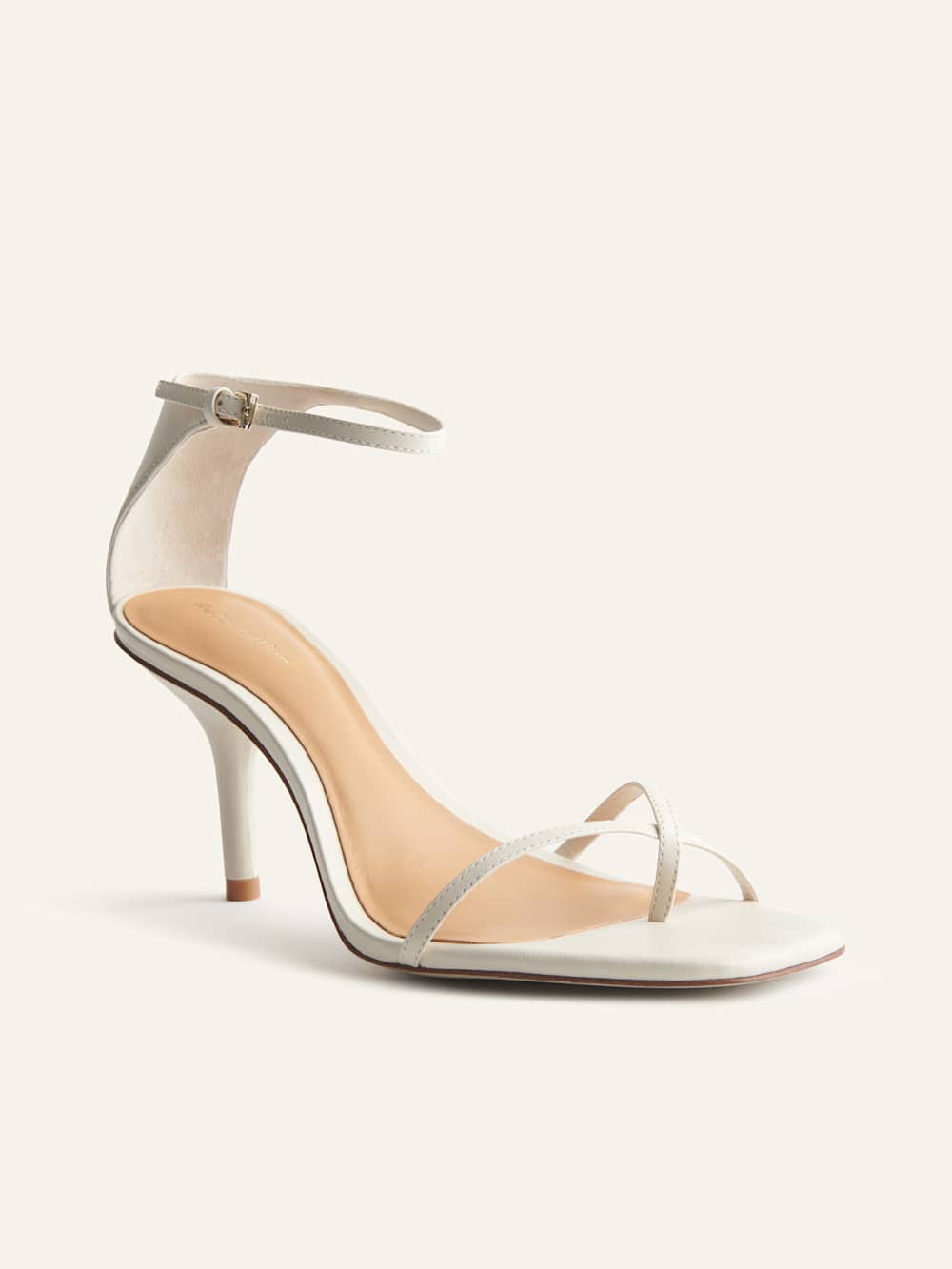 Gigi Strappy Mid Heel Sandal - Almond
