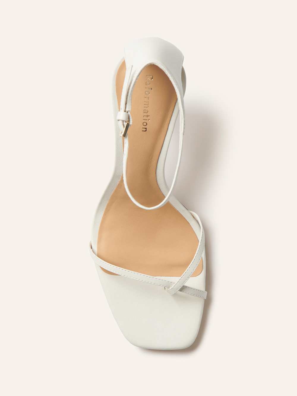 Gigi Strappy Mid Heel Sandal - Almond