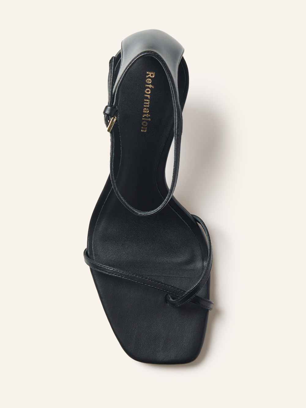 Gigi Strappy Mid Heel Sandal - Black