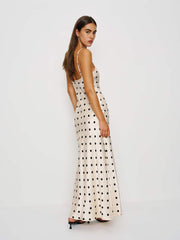 Parma Silk Dress - Sundae Dot