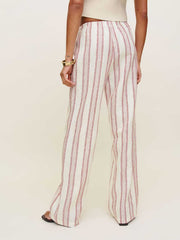 Olina Linen Pant - Avignon Stripe