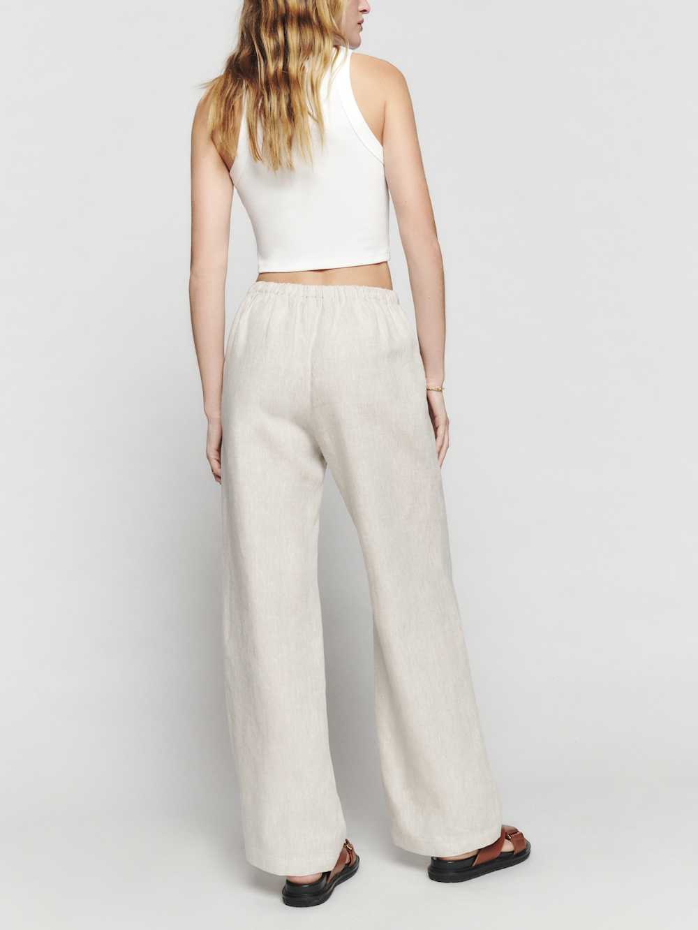 Olina Linen Pant - Oatmeal