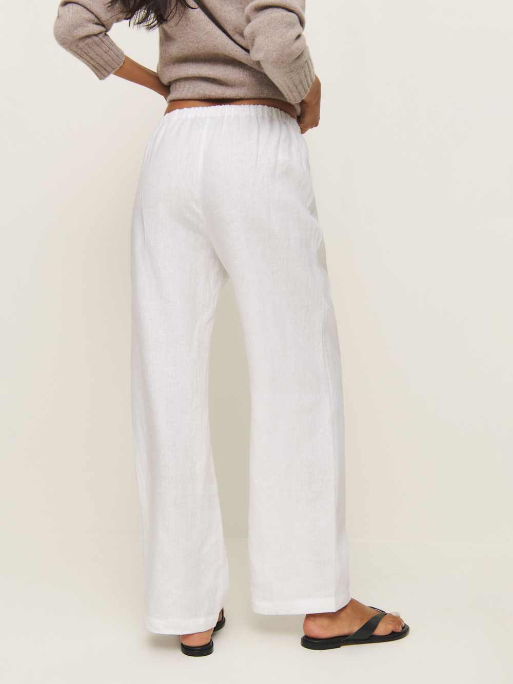Olina Linen Pant - White