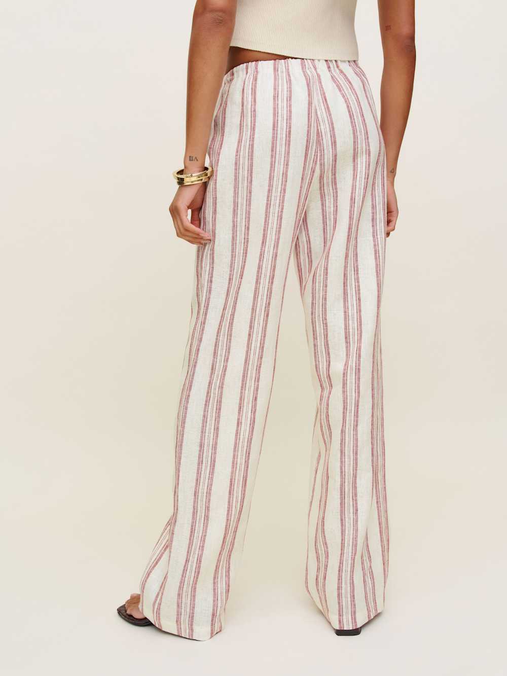 Petites Olina Linen Pant - Avignon Stripe