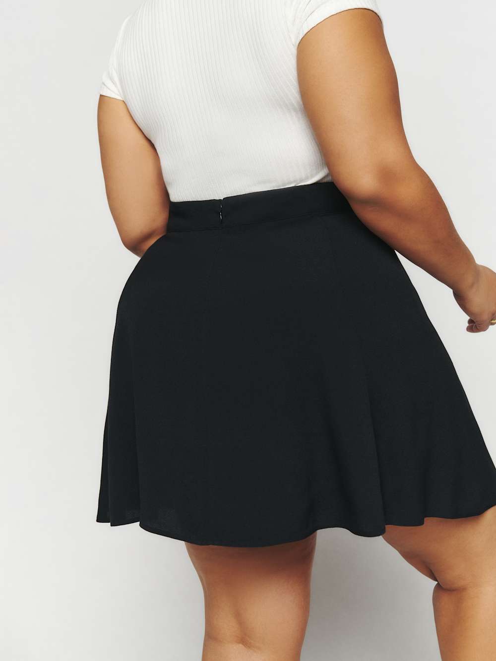 Flounce Skirt Es - Black