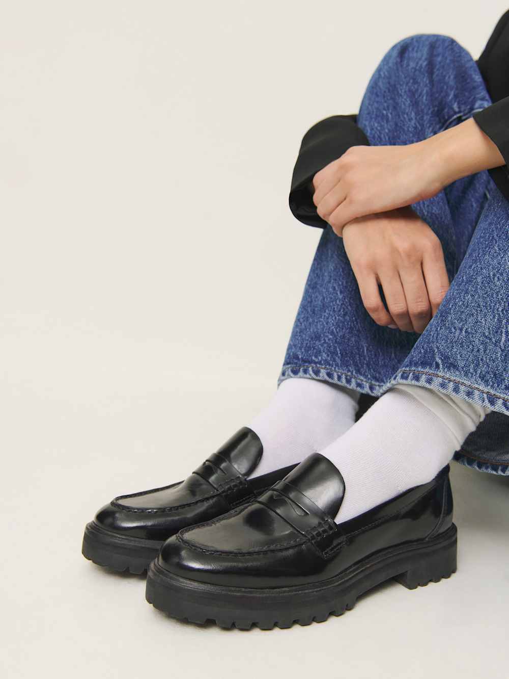 Agathea Chunky Loafer - Black