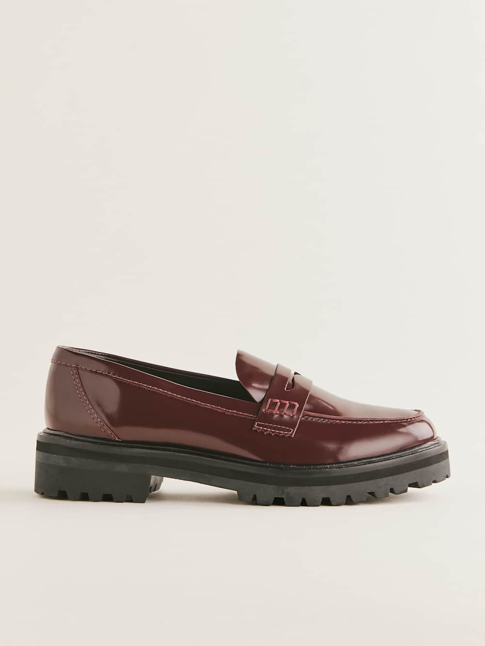 Agathea Chunky Loafer - Ruby Leather