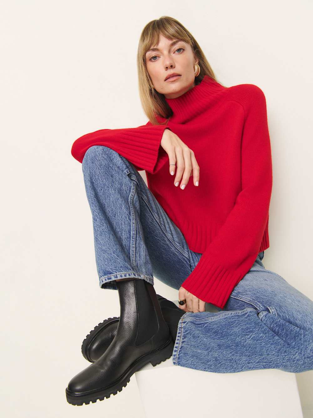Katerina Lug Sole Chelsea Boot - Black Tumbled
