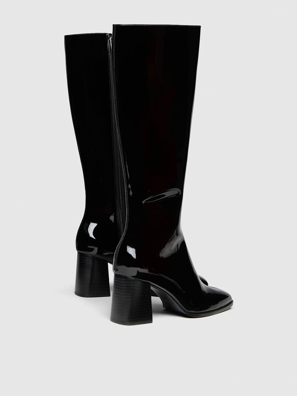 Nylah Knee Boot - Black Patent