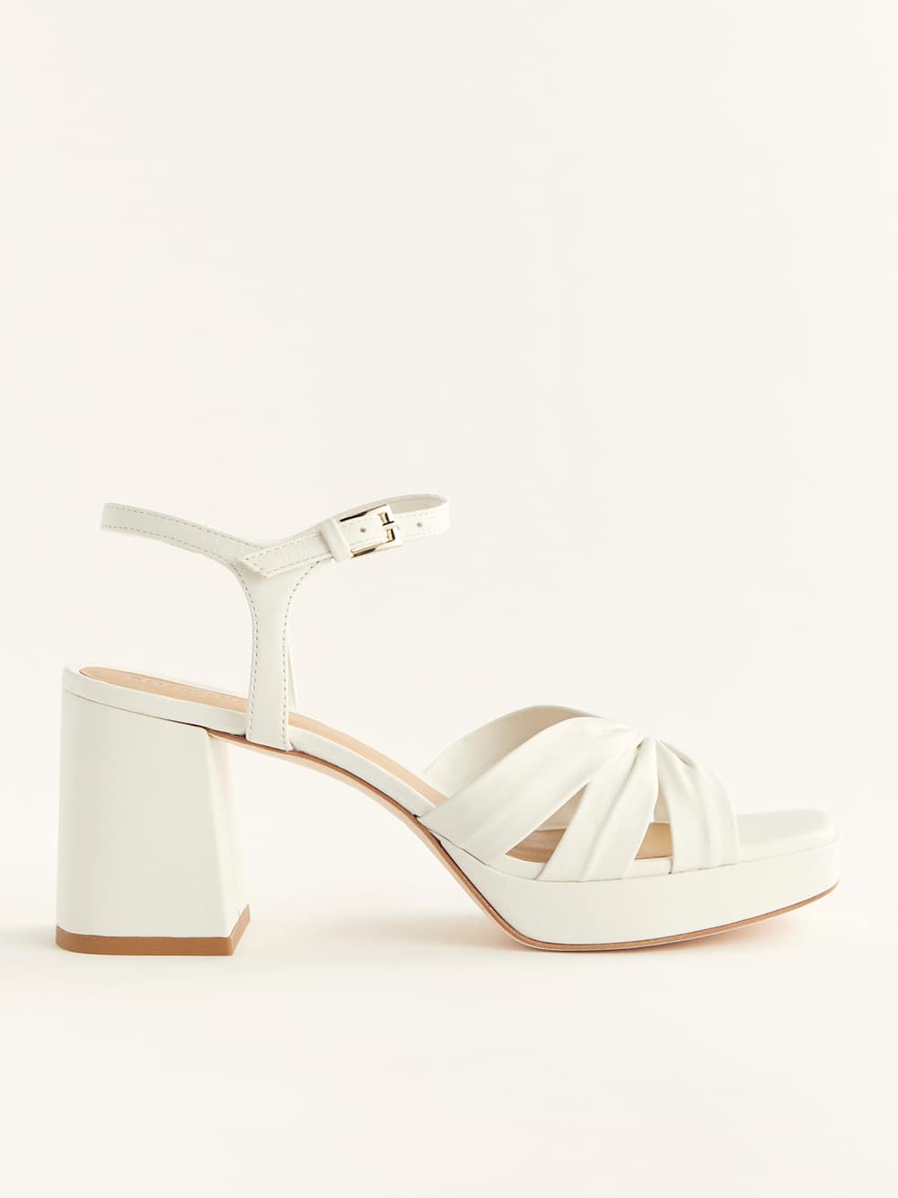 Maize Platform Sandal - White