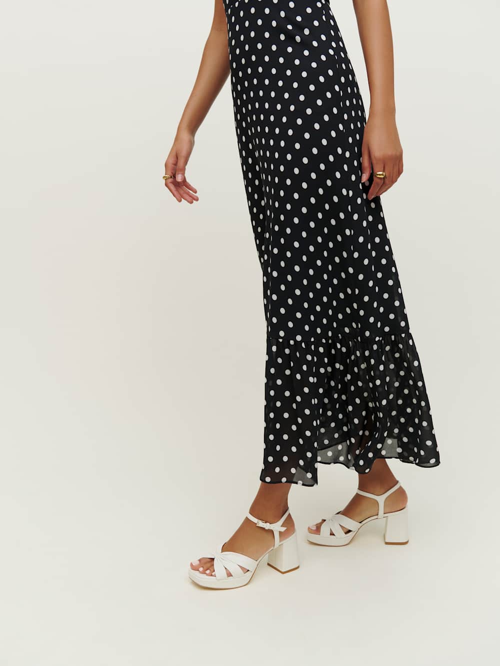 Maize Platform Sandal - White