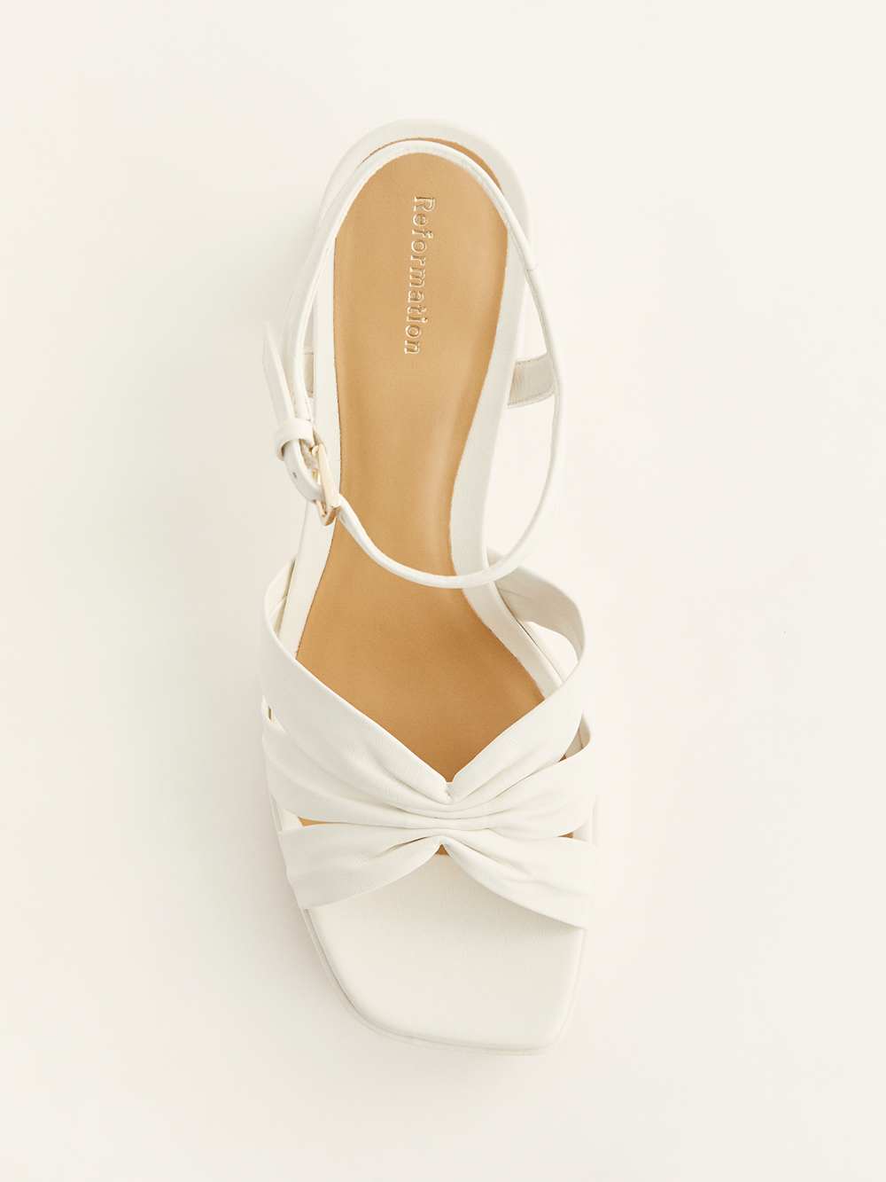 Maize Platform Sandal - White
