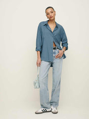 Will Oversized Shirt - Chambray Stripe