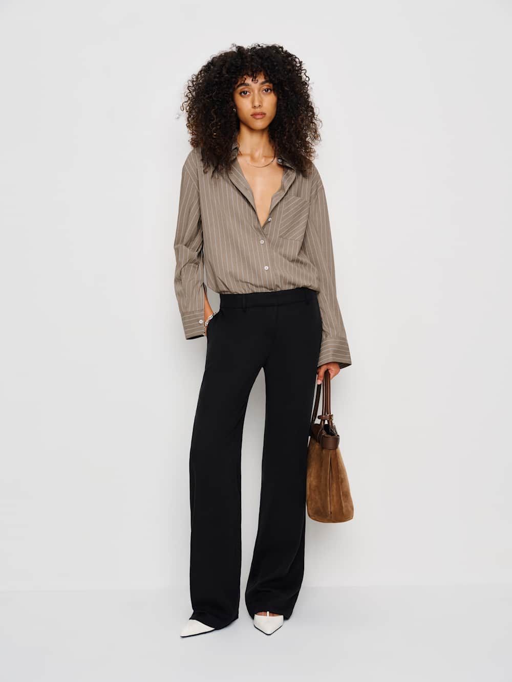 Will Oversized Shirt - Mushroom Stripe
