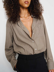 Will Oversized Shirt - Mushroom Stripe