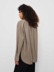 Will Oversized Shirt - Mushroom Stripe