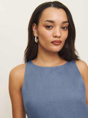 Jessi Linen Dress - Cornflower