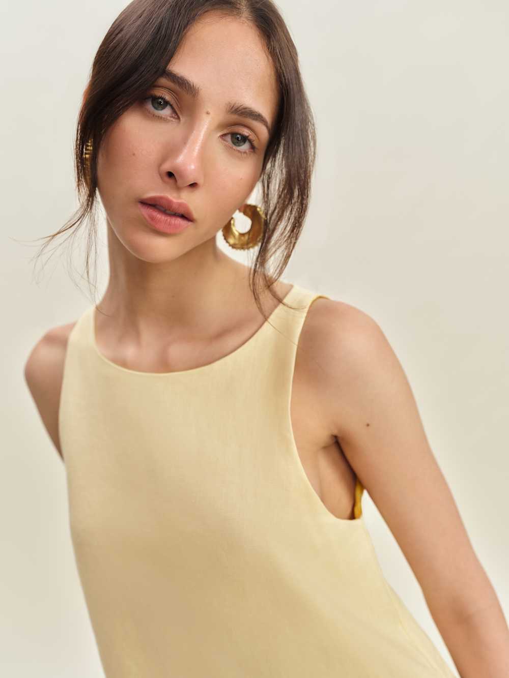 Jessi Linen Dress - Parmesan